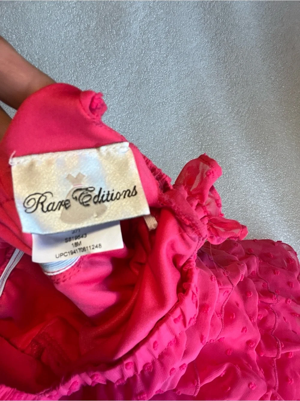 Rare Editions - 18M Ruffled Hot Pink Sundress